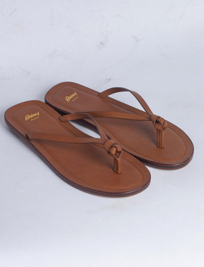 leather thong sandals Brown Andreoli, South Africa