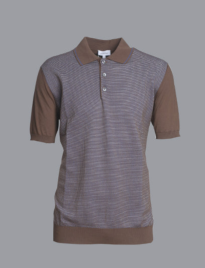 Brown/Royal Brioni Polo Shirt