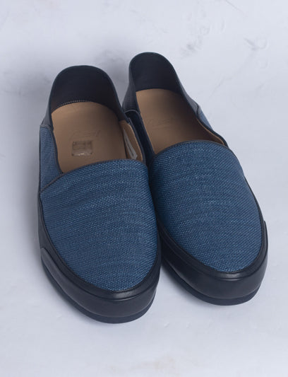 Blue Brioni Slip On Strobel Sneaker