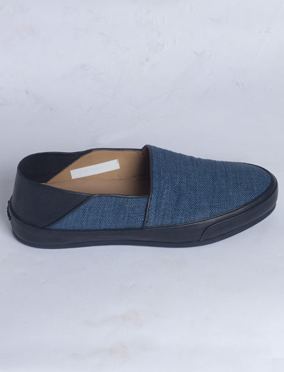 Blue Brioni Slip On Strobel Sneaker