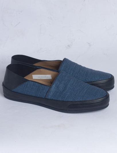 Blue Brioni Slip On Strobel Sneaker