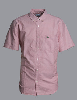 Pink Lacoste Short Sleeve Shirt