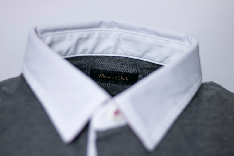 Grey Massimo Dutti Polo Shirt