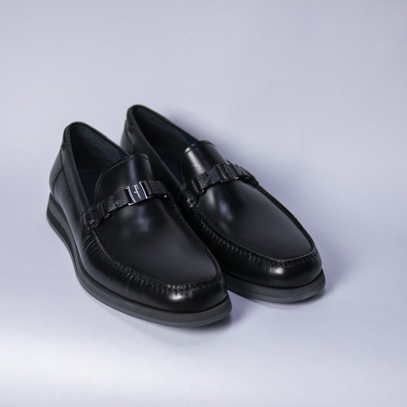 Black Aster Ferragamo Dress Shoe