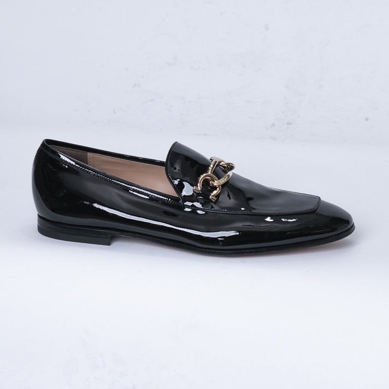 Black Patent Salvatore Ferragamo Dress Shoe