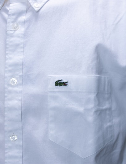 White Lacoste Short Sleeves Shirt