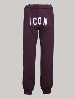 Burgundy ICON Dsquared2 Sweatpant