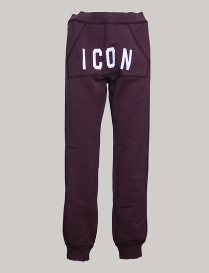 Burgundy ICON Dsquared2 Sweatpant