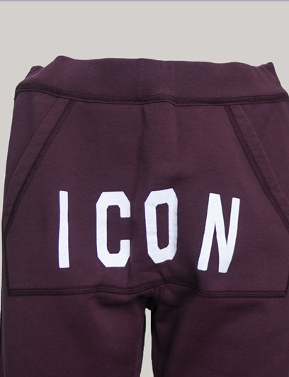 Burgundy ICON Dsquared2 Sweatpant