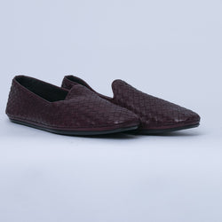 Burgundy Bottega Veneta Dress Shoe