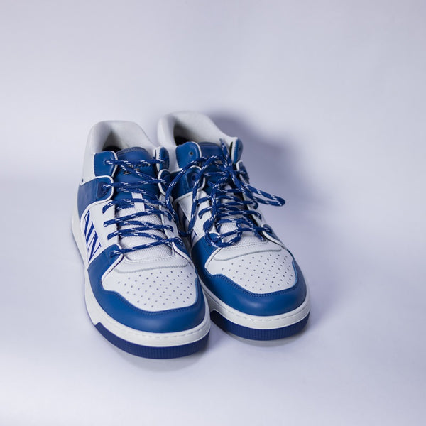 White Blue Balmain Sneaker