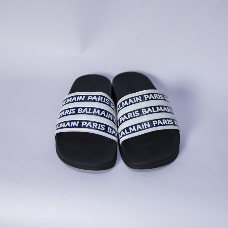 Black White Balmain Slide