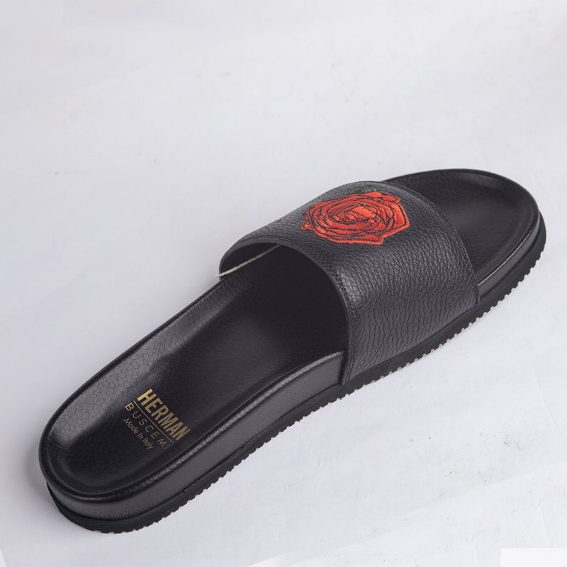 Buscemi Red Rose Slide black Touches LTD