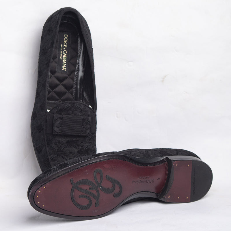 Dolce& Gabbana Fabric Loafers Black