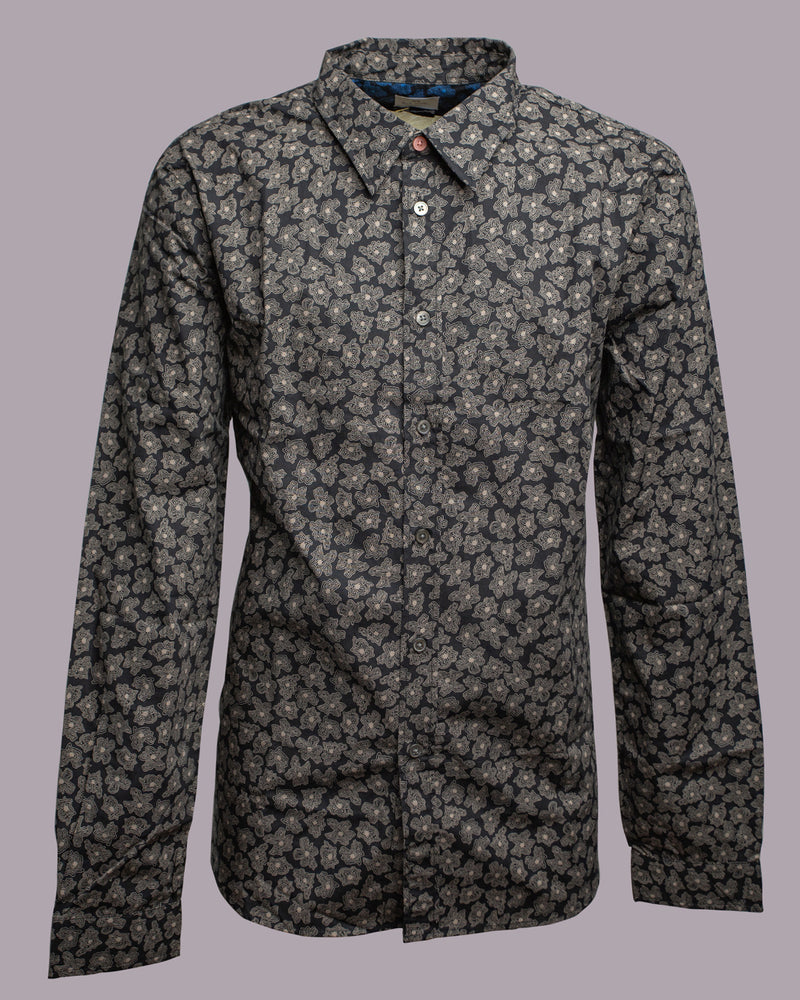 Paul Smith Shirt Black&Brown Roses